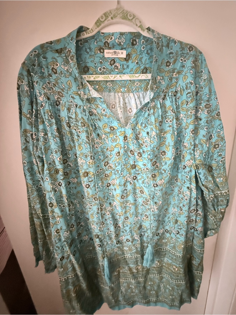 Natural Life Floral Peasant Tunic Dress
